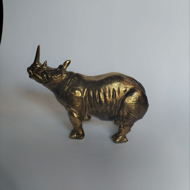 FIGURE OF GOLDEN RHINO